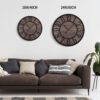 Large Wall Clocks for Living Room,Non Ticking Silent,Battery Operated Big Round Modern Wood Wall Clock - Image 4