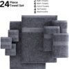 24 Piece Bath Towels Set - 100% Cotton Bathroom Towels, Absorbent Towels for Bathroom, 4 Large Bath Towels, 2 Bath Sheets - Image 5