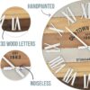 30" Wooden Multi-Color Rustic Farmhouse Wall Clock (Wood, 30 inch) - Image 2