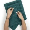 Luxury 6 Piece Towel Set, 2 Bath Towels 2 Hand Towels 2 Washcloths, 100% Cotton Turkish Towels for Bathroom, Teal Towel Sets - Image 5
