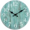 12 Inch Teal Wall Clock - Silent, Non-Ticking, Battery Operated, Turquoise, Decorative, Unisex - Image 2