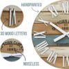 30" Wooden Multi-Color Maritime Coastal Beach Large Roman Wall Clock (Blue, 30 inch) - Image 2
