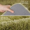 Bathroom Rug Non Slip Bath Mat for Bathroom (16 x 24, Olive Green) Water Absorbent Soft Microfiber Shaggy Bathroom Mat Machine Washable Bath Rug - Image 5