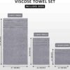 8-Piece Luxury Towel Set, 2 Bath Towels, 2 Hand Towels, and 4 Wash Cloths - Image 2