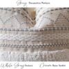 Gray Decorative Throw Pillow Cover 20x20 Combo Set of 2 Square Boho Neutral Grey Accent Pillowcase Tassels Farmhouse Cushion for Couch Sofa Bedroom Living Room Home Décor Cover ONLY - Image 5