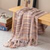 Soft Neon Color Knit Throw Blanket with Tassels, Cozy Boho Home Decro Throw for Sofa Couch Chair Bed, 50X60 Inch, Machine Washable, Pink Color Scheme - Image 5