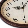 Vintage Brown Wall Clock Silent Non Ticking 12 Inch Quality Quartz Battery Operated - Image 3