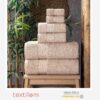 100% Turkish Cotton 6 Pcs Bath Towel Set, Luxury Bath Towels for Bathroom, Soft & Absorbent Bathroom Towels Set (2 Bath Towels, 2 Hand Towels, 2 Washcloths)- Beige - Image 3