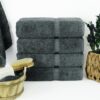 Hotel & Spa Quality 100% Cotton Premium Turkish Towels | Soft & Absorbent (4-Piece Bath Towels, Dark Gray) - Image 2