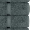 Hotel & Spa Quality 100% Cotton Premium Turkish Towels | Soft & Absorbent (4-Piece Bath Towels, Dark Gray) - Image 4