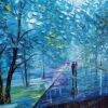 Contemporary Landscape Abstract Oil Painting On Canvas Textured Tree Painting Abstract Art Wall Paintings Handmade 3D painting Home Office Decorations Canvas Wall Art painting 24x48inch - Image 2