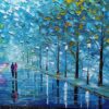 Contemporary Landscape Abstract Oil Painting On Canvas Textured Tree Painting Abstract Art Wall Paintings Handmade 3D painting Home Office Decorations Canvas Wall Art painting 24x48inch - Image 3