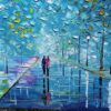 Contemporary Landscape Abstract Oil Painting On Canvas Textured Tree Painting Abstract Art Wall Paintings Handmade 3D painting Home Office Decorations Canvas Wall Art painting 24x48inch - Image 4