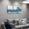Canvas Wall Art For Living Room Modern Wall Decorations For Bedroom Office Wall Decor Painting 3 Piece Framed Canvas Art Prints Ready to Hang Inspirational Abstract Ink Pictures Home Decoration - Image 2