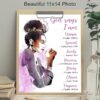 Christian Scripture Wall Art For Black Girls 11x14 - Inspirational Bible Verse Poster for African American Women, Apartment, Teen Bedroom, Living Room - spiritual Religious Gifts - God Wall Decor - Image 4