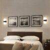 Tubicen Art Deco Wall Sconce Bathroom, 7W LED Dimmable Up and Down Wall Lights, 11.5" H Large Wall Sconce, 4000K Modern Single Bathroom Light Fixtures, Black and White - Image 4