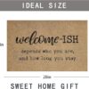 Welcome Mats for Front Door Outdoor Entry Welcome Ish Depends Who You are Doormat Non Slip Rubber Mat for Home Indoor Farmhouse Funny Kitchen Mats Patio Full Brown - Image 2