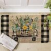 Artoid Mode Hello Sunshine Spring Doormat, Home Decor Low-Profile Switch Rug Door Mat Floor Mat for Indoor Outdoor 17x29 Inch - Image 2