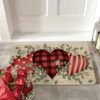 Artoid Mode Eucalyptus Love Hearts Valentine's Day Doormat, Wedding Home Decor Low-Profile Rug Switch Mat for Indoor Outdoor 17x29 Inch - Image 2