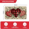 Artoid Mode Eucalyptus Love Hearts Valentine's Day Doormat, Wedding Home Decor Low-Profile Rug Switch Mat for Indoor Outdoor 17x29 Inch - Image 3