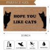 Hope You Like Cats 30 x 17 IN Funny Merry Christmas Doormats for Front Door Mat Holiday Funny Rubber Front Door Mats Outdoor Entrance Non Slip Mats Indoor Decor Bathroom Mat Entrance Rug 10mm Thick - Image 3