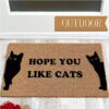 Hope You Like Cats 30 x 17 IN Funny Merry Christmas Doormats for Front Door Mat Holiday Funny Rubber Front Door Mats Outdoor Entrance Non Slip Mats Indoor Decor Bathroom Mat Entrance Rug 10mm Thick - Image 4