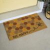 Avera Products Bee Happy, Natural Coir Fiber Doormat, Perfect for Any Entryway, Anti Slip Mat Backing - Image 4