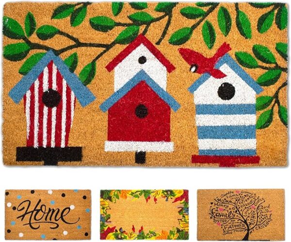 Coir Doormat, Front Door mats Outdoor, Funny Welcome mat Outdoor, Front Door mat for Home Entrance, Door mat Outside Entrance, Welcome mat Indoor 16"x27.5" (Houses)