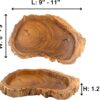 Natural Wooden Tray for Décor, Rustic Wooden Tray, Candle Holder Trays, Wood Tray for Home Décor, Irregular Shape Wood Trays, Size D(9") xH(1.2") - Image 2