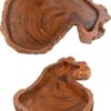 Natural Wooden Tray for Décor, Rustic Wooden Tray, Candle Holder Trays, Wood Tray for Home Décor, Irregular Shape Wood Trays, Size D(9") xH(1.2") - Image 3