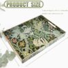 Serving Tray with Handles, Plastic Decorative Tray for Coffee Table, Living Room, Home Decor, Golden Lily - Image 3