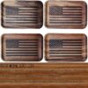 American Flag Valet Tray for Men Catch All Acacia Woden Tray, Mens Key Tray, Decorative Tray, Nightstand Tray Dump Tray EDC Tray - Image 2
