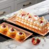 Copper Hammered Trays - Rose Gold Serving Tray and Platters - Appetizer Tray - Large Decorative Food Tray (2 Pack Rectangle Platters) - Image 2