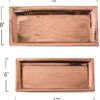 Copper Hammered Trays - Rose Gold Serving Tray and Platters - Appetizer Tray - Large Decorative Food Tray (2 Pack Rectangle Platters) - Image 3