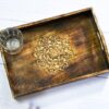 Decorative Wooden Tray Platter for Serving Snacks Fruits Tea Hand Carving Floral Design Home Kitchen Gifts - Image 4