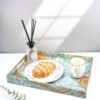 Serving Tray with Handles, Plastic Decorative Tray for Coffee Table, Living Room, Home Decor - Image 4
