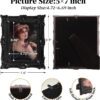 5x7 Vintage Picture Frame, Black Hand-Crafted Resin Picture Frame with Easel & Hook, Home Décor for Tabletop Wall Hanging - Image 2