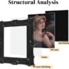 5x7 Vintage Picture Frame, Black Hand-Crafted Resin Picture Frame with Easel & Hook, Home Décor for Tabletop Wall Hanging - Image 4