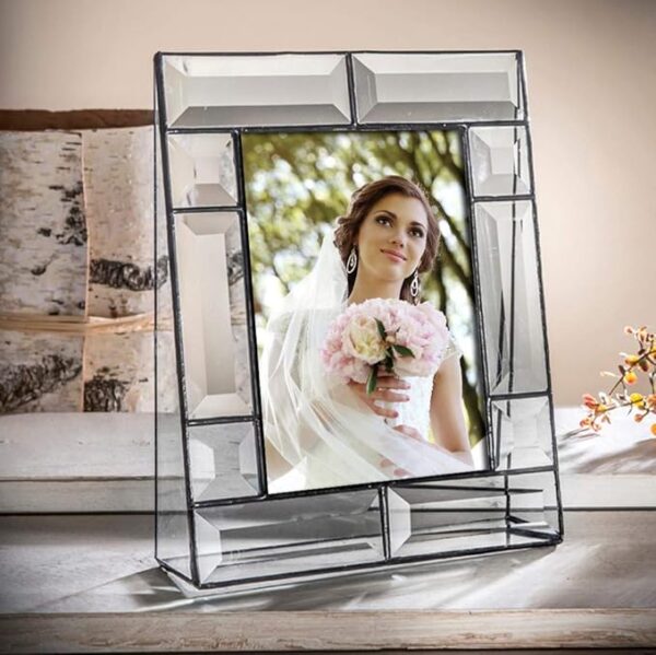 Clear Glass Picture Frame 5x7 Photo Display Desk Accessories Tabletop Home Décor Family Wedding Anniversary Engagement Graduation Gift J Devlin Pic 112 Series