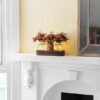 Mason Jar Lights Centerpiece Table Decorations for Dining Room Farmhouse Coffee Table Decor Tray with 3 Jars Flowers Centerpieces Winter Decor for Kitchen Living Dining Room, Orange - Image 4