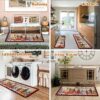 Christmas Rugs, Christmas Kitchen Mat Set of 3 Christmas Bathroom Rugs Merry Christmas and Happy New Year Christmas Decorations for Home Washable Kitchen Rugs - Image 4