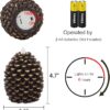 LED Flameless Pinecone Candles with 6H Timer, Battery Operated Waxy Pillar Candles, 2 Pack Christmas Candles Flickering Acorn Decor Woodsy Home Décor Christmas Gifts(Brown, 3.5 x 4.7 Inch) - Image 2