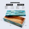 Handicrafts Home Handmade Verdigris Pattern Decorative Box - Storage Organizer, Decor Centrepiece, Memory Keepsakes, Home Decor - Boho Style Treasure Box, Multipurpose Gift - 10x4.5x2.5 - Image 3