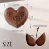 Personalized Ring Box Custom Engagement Ring Box for Proposal Engraved Wooden Heart Shaped Ring Case for Earring Brooches Jewelry Gift Boxes for Women Wedding Essentials - Image 2