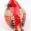 Cardinal Bird Trinket Box Metal Enameled Animal Figurines Collectable Wedding Jewelry Ring Holder Organizer - Mothers Day Gifts - Image 2