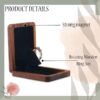 Personalized Ring Box Custom Engagement Ring Box for Proposal Engraved Wooden Rotating Ring Case for Earring Brooches Jewelry Gift Boxes for Women Wedding Essentials - Image 3