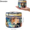 Palace Round Jewelry Organizer Case Travel Bag Bridesmaid Gifts Silk Satin Box for Necklace Earring Bracelet Ring(hastat) - Image 3