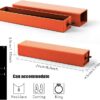 Jewelry Gift Box, Luxury 12-Pack Jewelry Gift Box Velvet-Lined, Compact Drawer Style for Earrings & Rings, Stylish Necklace Bracelet Organizer, 8.3x1.8x1.4 Inches (Orange) - Image 2