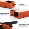 Jewelry Gift Box, Luxury 12-Pack Jewelry Gift Box Velvet-Lined, Compact Drawer Style for Earrings & Rings, Stylish Necklace Bracelet Organizer, 8.3x1.8x1.4 Inches (Orange) - Image 3