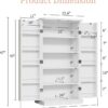 47in Kitchen Pantry Cabinet, Wood Kitchen Storage Pantry Cabinets Freestanding Pantry Cabinet with Doors & Adjustable Shelves, Pantry Cabinet for Kitchen, Living Room, White - Image 2